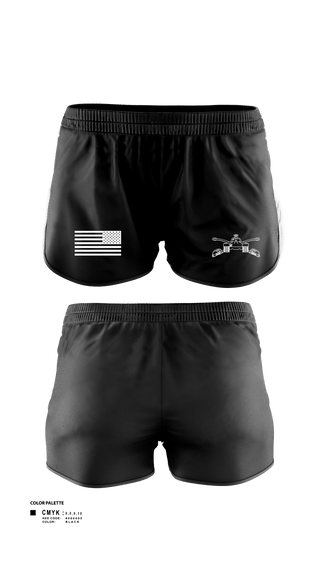 Women's Shorts, Q Troop 4/278th, Army, Teamtime, Team time, sublimation, custom sports apparel, team uniforms, spirit wear, spiritwear, sports uniforms, custom shirts, team store, custom team store, fundraiser sports, apparel fundraiser