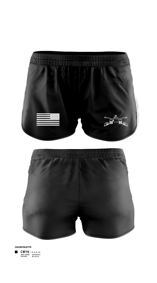 Women's Shorts, Q Troop 4/278th, Army, Teamtime, Team time, sublimation, custom sports apparel, team uniforms, spirit wear, spiritwear, sports uniforms, custom shirts, team store, custom team store, fundraiser sports, apparel fundraiser