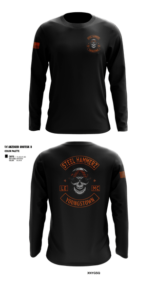 Long Sleeve Performance Shirt, Yougstown Steel hammerz, Police, Teamtime, Team time, sublimation, custom sports apparel, team uniforms, spirit wear, spiritwear, sports uniforms, custom shirts, team store, custom team store, fundraiser sports, apparel fundraiser