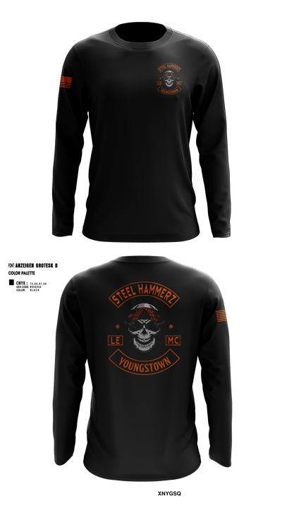 Yougstown Steel hammerz 95507834 Long Sleeve Performance Shirt - 2