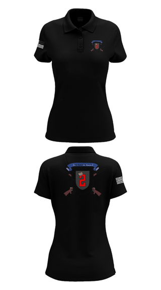 Women's Short Sleeve Performance Polo, 2nd Battalion, Army, Teamtime, Team time, sublimation, custom sports apparel, team uniforms, spirit wear, spiritwear, sports uniforms, custom shirts, team store, custom team store, fundraiser sports, apparel fundraiser