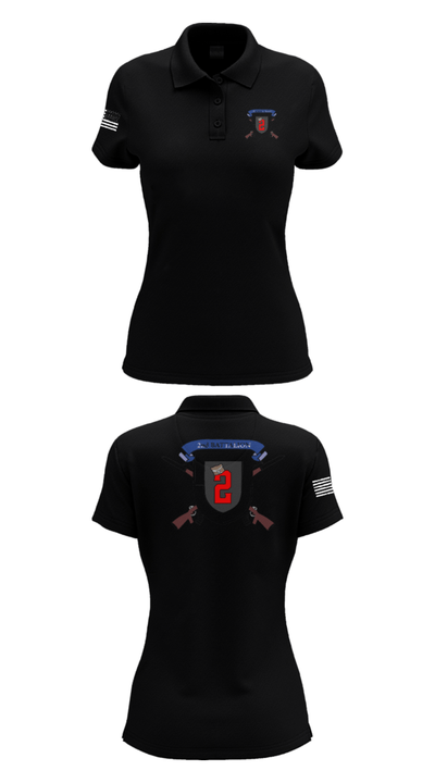 2nd Battalion 43692183 Women's Short Sleeve Performance Polo  - 35