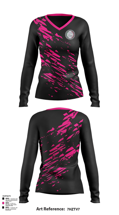 La Familia 27535350 Women's Long Sleeve V-neck Shirt - 1