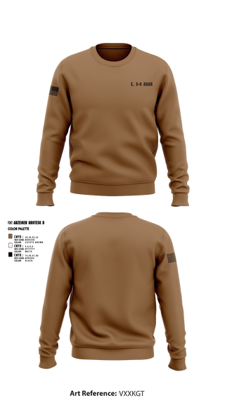 Crew Neck Sweatshirt, E, 3-4 ADAR, Army, Teamtime, Team time, sublimation, custom sports apparel, team uniforms, spirit wear, spiritwear, sports uniforms, custom shirts, team store, custom team store, fundraiser sports, apparel fundraiser
