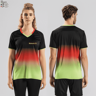 Wahneta FC 45891786 Women's Short Sleeve V-neck Shirt - 2