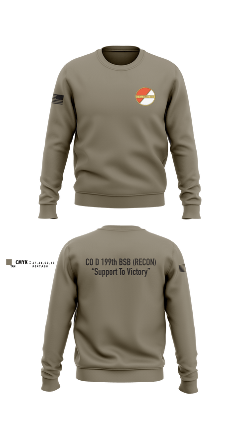 Crew Neck Sweatshirt, Co D 199TH BSB RECON, National Guard, Teamtime, Team time, sublimation, custom sports apparel, team uniforms, spirit wear, spiritwear, sports uniforms, custom shirts, team store, custom team store, fundraiser sports, apparel fundraiser