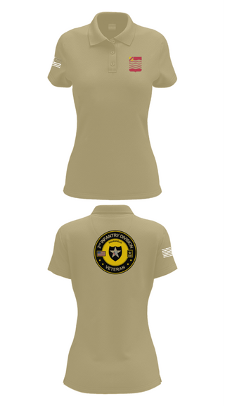 Women's Short Sleeve Performance Polo, 1st Battalion 15th Field Artillery, Army, Teamtime, Team time, sublimation, custom sports apparel, team uniforms, spirit wear, spiritwear, sports uniforms, custom shirts, team store, custom team store, fundraiser sports, apparel fundraiser