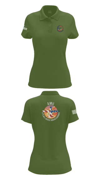 Women's Short Sleeve Performance Polo, 910th AMU, Air Force, Teamtime, Team time, sublimation, custom sports apparel, team uniforms, spirit wear, spiritwear, sports uniforms, custom shirts, team store, custom team store, fundraiser sports, apparel fundraiser