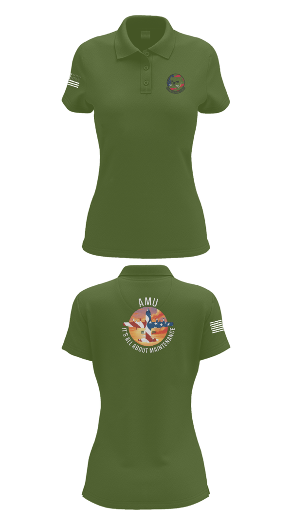 Women's Short Sleeve Performance Polo, 910th AMU, Air Force, Teamtime, Team time, sublimation, custom sports apparel, team uniforms, spirit wear, spiritwear, sports uniforms, custom shirts, team store, custom team store, fundraiser sports, apparel fundraiser
