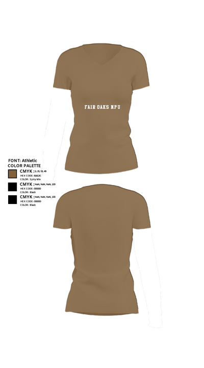 Fair Oaks NPU 47476957 Women's Short Sleeve V-neck Shirt - 4