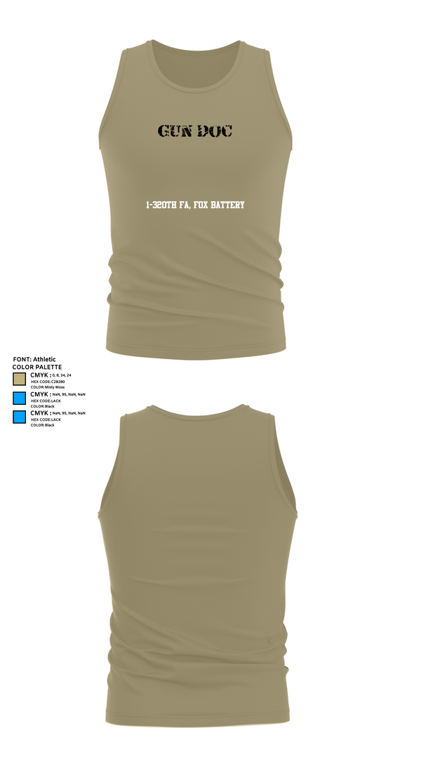 Tank Top, 1-320th FA, Fox Battery, , Teamtime, Team time, sublimation, custom sports apparel, team uniforms, spirit wear, spiritwear, sports uniforms, custom shirts, team store, custom team store, fundraiser sports, apparel fundraiser