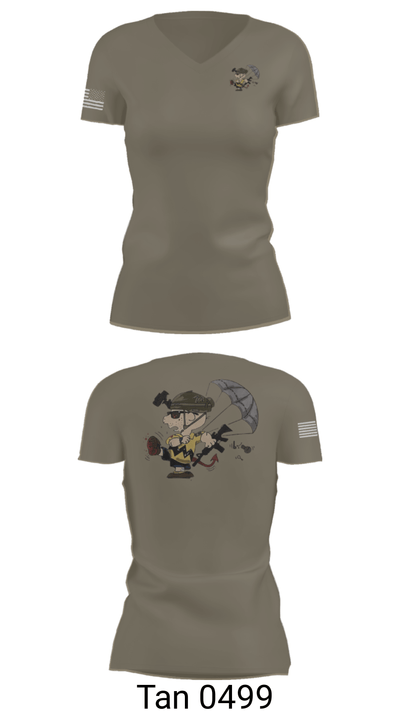 1-508th PIR 27365393 Women's Short Sleeve V-neck Shirt - 68