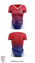 Boston Patriots Football & Cheerleading 37651990 Women's Short Sleeve V-neck Shirt - 1