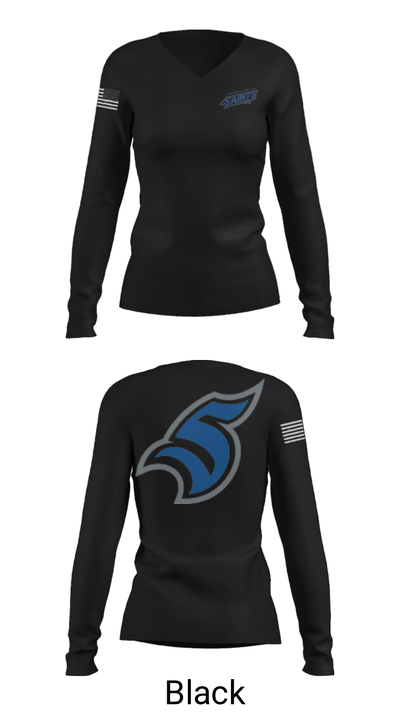 Thomas More University Volleyball 52444682 Women's Long Sleeve V-neck Shirt - 35