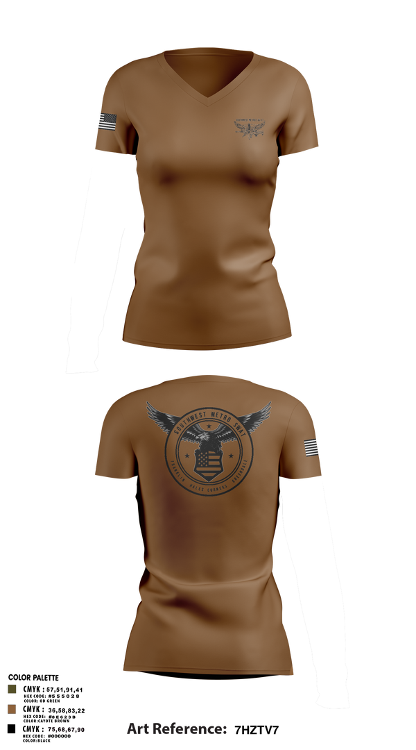 Women's Short Sleeve Vneck Shirt, Southwest Metro SWAT, Police, Teamtime, Team time, sublimation, custom sports apparel, team uniforms, spirit wear, spiritwear, sports uniforms, custom shirts, team store, custom team store, fundraiser sports, apparel fundraiser