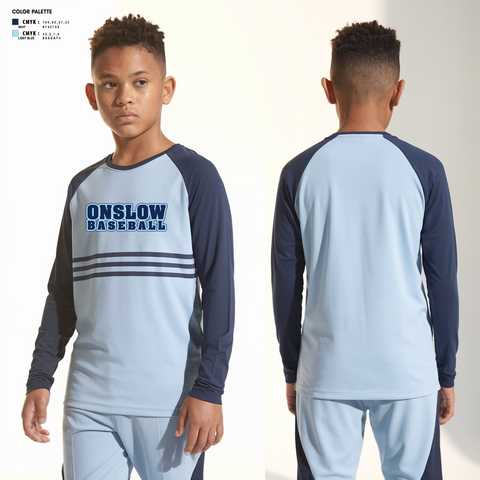 Long Sleeve Performance Shirt, Onslow, Baseball, Teamtime, Team time, sublimation, custom sports apparel, team uniforms, spirit wear, spiritwear, sports uniforms, custom shirts, team store, custom team store, fundraiser sports, apparel fundraiser
