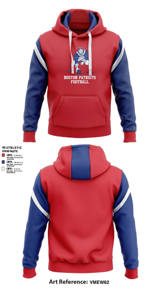 Hoodie, Boston Patriots Football & Cheerleading, Football, Teamtime, Team time, sublimation, custom sports apparel, team uniforms, spirit wear, spiritwear, sports uniforms, custom shirts, team store, custom team store, fundraiser sports, apparel fundraiser