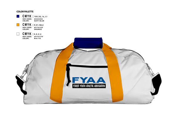 Duffle Bag, Forest Youth Athletic Association Football, Football, Teamtime, Team time, sublimation, custom sports apparel, team uniforms, spirit wear, spiritwear, sports uniforms, custom shirts, team store, custom team store, fundraiser sports, apparel fundraiser