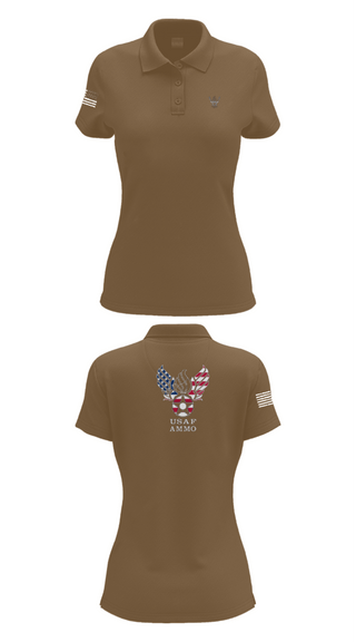 Women's Short Sleeve Performance Polo, 7th Munitions Sq, Air Force, Teamtime, Team time, sublimation, custom sports apparel, team uniforms, spirit wear, spiritwear, sports uniforms, custom shirts, team store, custom team store, fundraiser sports, apparel fundraiser