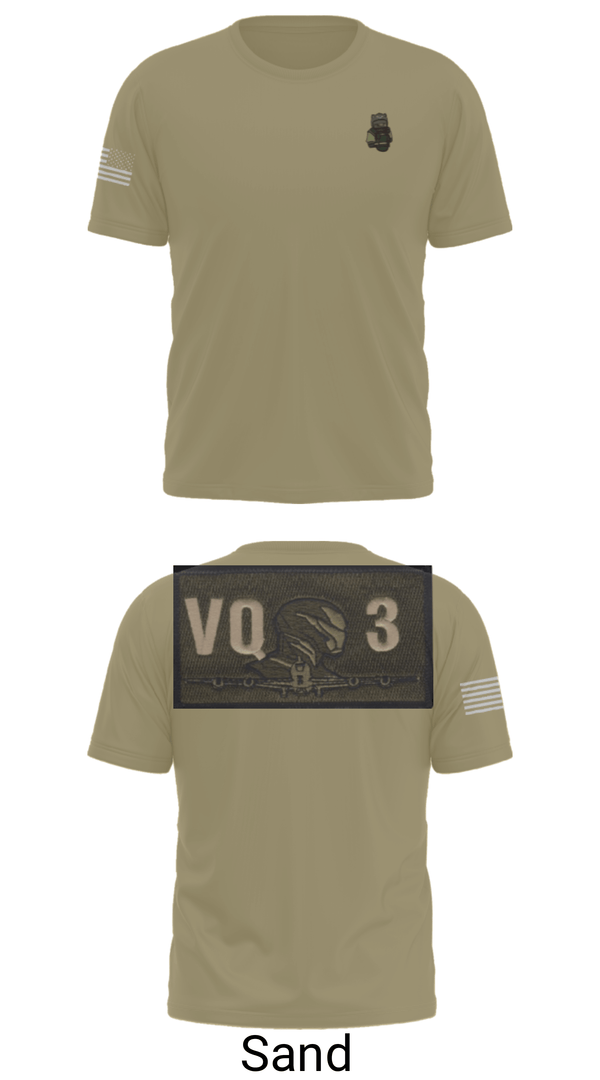 Old School Cotton Feel Shirt, VQ-3 DET TRVS, Navy, Teamtime, Team time, sublimation, custom sports apparel, team uniforms, spirit wear, spiritwear, sports uniforms, custom shirts, team store, custom team store, fundraiser sports, apparel fundraiser