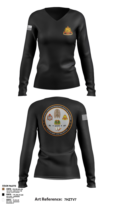 LNCOA 22055353 Women's Long Sleeve V-neck Shirt - 3