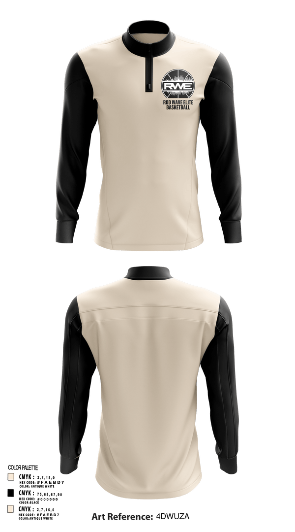 Quarter Zip Jacket, Rod Wave elite, Men's Basketball, Teamtime, Team time, sublimation, custom sports apparel, team uniforms, spirit wear, spiritwear, sports uniforms, custom shirts, team store, custom team store, fundraiser sports, apparel fundraiser