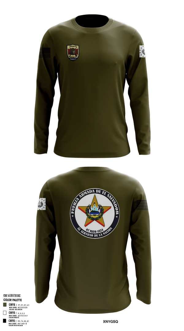 Long Sleeve Performance Shirt, Battallion Nonualco, Army, Teamtime, Team time, sublimation, custom sports apparel, team uniforms, spirit wear, spiritwear, sports uniforms, custom shirts, team store, custom team store, fundraiser sports, apparel fundraiser