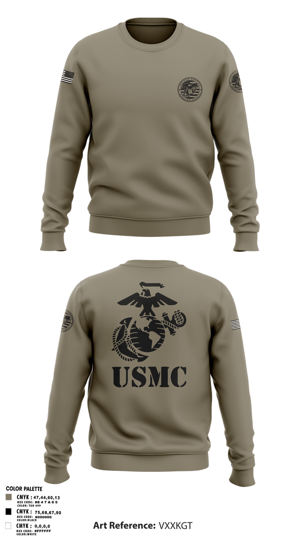 Crew Neck Sweatshirt, Marines, Marines, Teamtime, Team time, sublimation, custom sports apparel, team uniforms, spirit wear, spiritwear, sports uniforms, custom shirts, team store, custom team store, fundraiser sports, apparel fundraiser