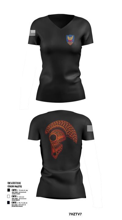 HHC, 311th (T)SC 14853900 Women's Short Sleeve V-neck Shirt - 101