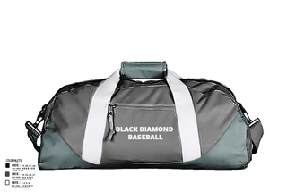 Duffle Bag, Black Diamond Baseball, Baseball, Teamtime, Team time, sublimation, custom sports apparel, team uniforms, spirit wear, spiritwear, sports uniforms, custom shirts, team store, custom team store, fundraiser sports, apparel fundraiser
