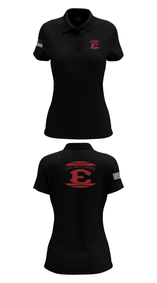 Women's Short Sleeve Performance Polo, E.C.I.BULLDOGS, Football, Teamtime, Team time, sublimation, custom sports apparel, team uniforms, spirit wear, spiritwear, sports uniforms, custom shirts, team store, custom team store, fundraiser sports, apparel fundraiser