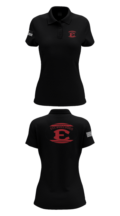 E.C.I.BULLDOGS 58430301 Women's Short Sleeve Performance Polo  - 36