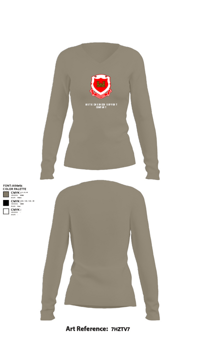 185th Engineer Support Company 57243184 Women's Long Sleeve V-neck Shirt - 62