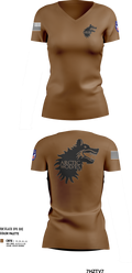 Arctic Wolves 45055570 Women's Short Sleeve V-neck Shirt - 31