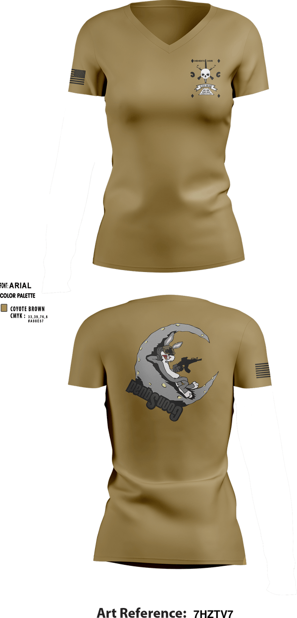Women's Short Sleeve Vneck Shirt, 1-181 INF Goon Squad, , Teamtime, Team time, sublimation, custom sports apparel, team uniforms, spirit wear, spiritwear, sports uniforms, custom shirts, team store, custom team store, fundraiser sports, apparel fundraiser