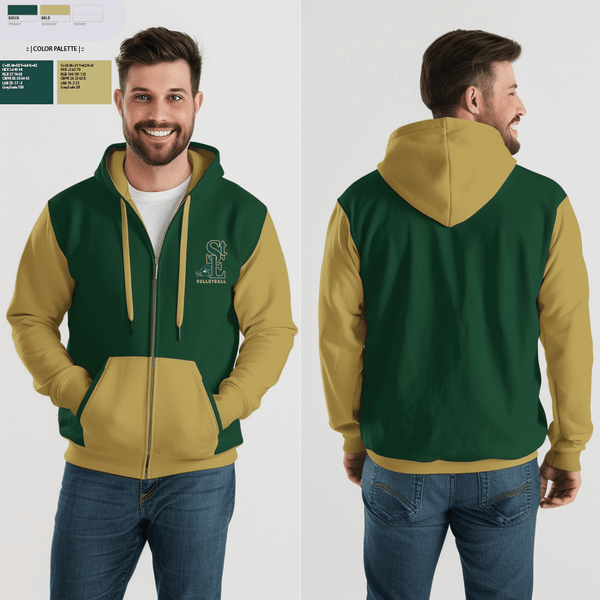 Zip Hoodie, Saint Edward High School Volleyball, Women's Volleyball, Teamtime, Team time, sublimation, custom sports apparel, team uniforms, spirit wear, spiritwear, sports uniforms, custom shirts, team store, custom team store, fundraiser sports, apparel fundraiser