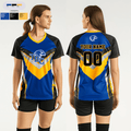 Trinity Baptist College Volleyball 38346393 Women's Short Sleeve V-neck Shirt - 3
