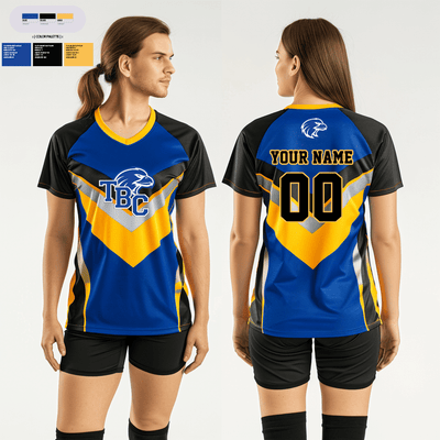 Trinity Baptist College Volleyball 38346393 Women's Short Sleeve V-neck Shirt - 3