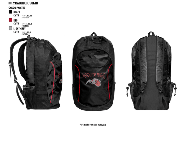 Gear Bag, Mesquite Magic, Men's Basketball, Teamtime, Team time, sublimation, custom sports apparel, team uniforms, spirit wear, spiritwear, sports uniforms, custom shirts, team store, custom team store, fundraiser sports, apparel fundraiser