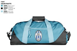 Duffle Bag, Ac Connecticut, Men's Soccer, Teamtime, Team time, sublimation, custom sports apparel, team uniforms, spirit wear, spiritwear, sports uniforms, custom shirts, team store, custom team store, fundraiser sports, apparel fundraiser