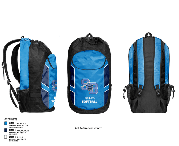 Gear Bag, Bears, Softball, Teamtime, Team time, sublimation, custom sports apparel, team uniforms, spirit wear, spiritwear, sports uniforms, custom shirts, team store, custom team store, fundraiser sports, apparel fundraiser