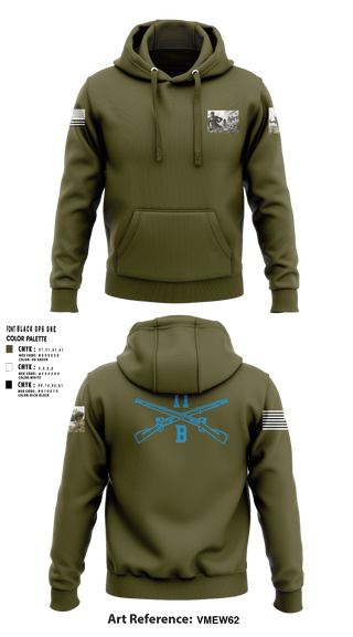 Hoodie, 218th Maneuver brigade11 bravo infantry, National Guard, Teamtime, Team time, sublimation, custom sports apparel, team uniforms, spirit wear, spiritwear, sports uniforms, custom shirts, team store, custom team store, fundraiser sports, apparel fundraiser