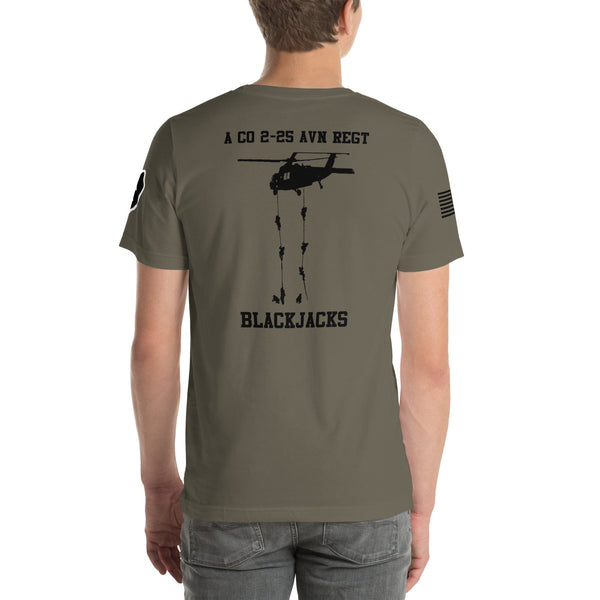 A CO 2-25 AVN BLACK JACKS 60581999 UNISEX COTTON SHORT SLEEVE T-SHIRT-2
