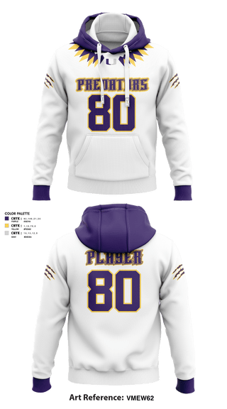 Hoodie, San Antonio Predators, Football, Teamtime, Team time, sublimation, custom sports apparel, team uniforms, spirit wear, spiritwear, sports uniforms, custom shirts, team store, custom team store, fundraiser sports, apparel fundraiser