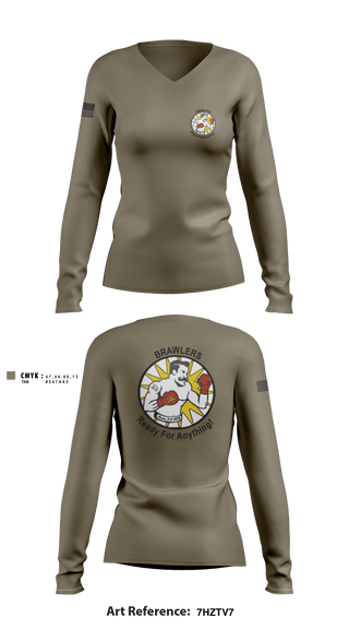 Women's Long Sleeve Vneck Shirt, , Army, Teamtime, Team time, sublimation, custom sports apparel, team uniforms, spirit wear, spiritwear, sports uniforms, custom shirts, team store, custom team store, fundraiser sports, apparel fundraiser