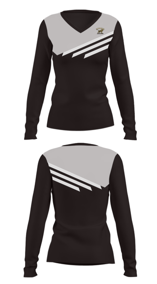 Women's Long Sleeve Vneck Shirt, Windsor High School Golf, Golf, Teamtime, Team time, sublimation, custom sports apparel, team uniforms, spirit wear, spiritwear, sports uniforms, custom shirts, team store, custom team store, fundraiser sports, apparel fundraiser