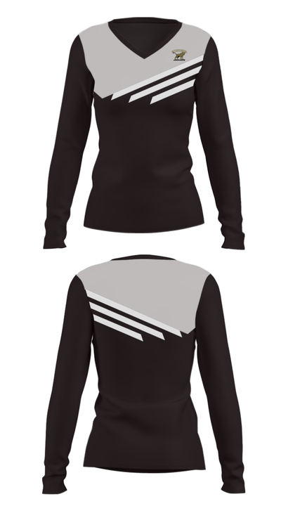 Windsor High School Golf 51481353 Women's Long Sleeve V-neck Shirt - 7