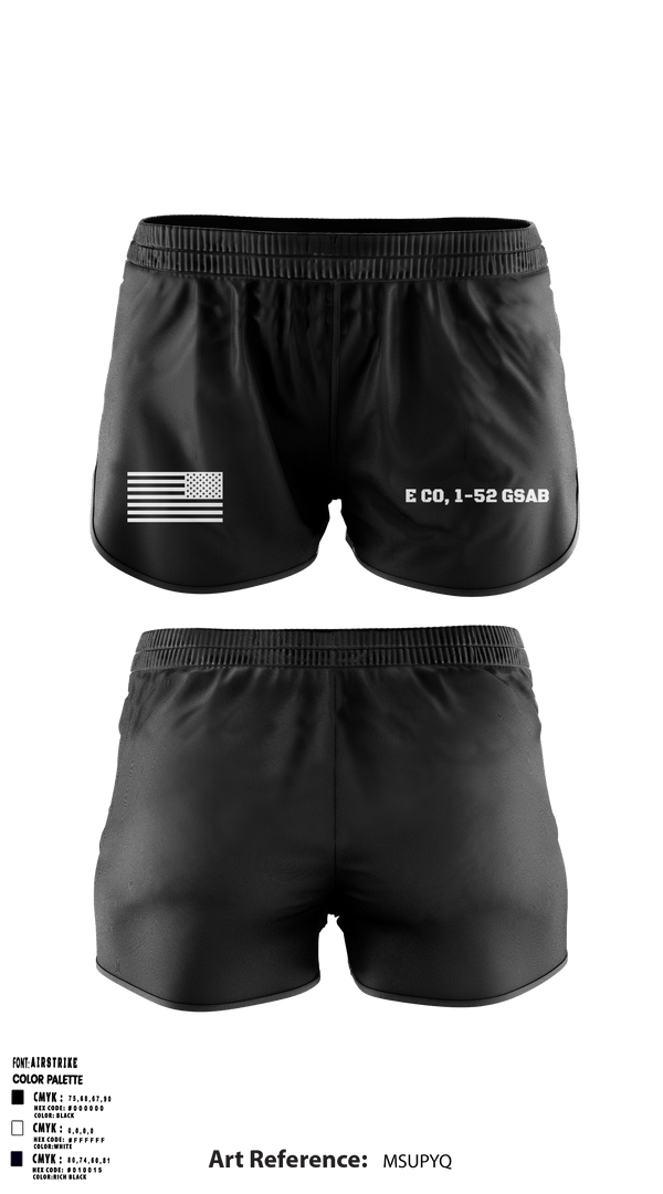 Ranger Panties, E CO, 1-52 GSAB, Army, Teamtime, Team time, sublimation, custom sports apparel, team uniforms, spirit wear, spiritwear, sports uniforms, custom shirts, team store, custom team store, fundraiser sports, apparel fundraiser
