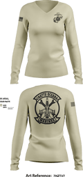 Oceana Marines 61589577 Women's Long Sleeve V-neck Shirt - 6