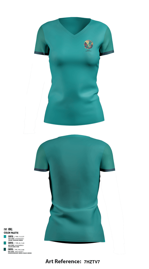 Women's Short Sleeve Vneck Shirt, Family’s Landscaping, , Teamtime, Team time, sublimation, custom sports apparel, team uniforms, spirit wear, spiritwear, sports uniforms, custom shirts, team store, custom team store, fundraiser sports, apparel fundraiser